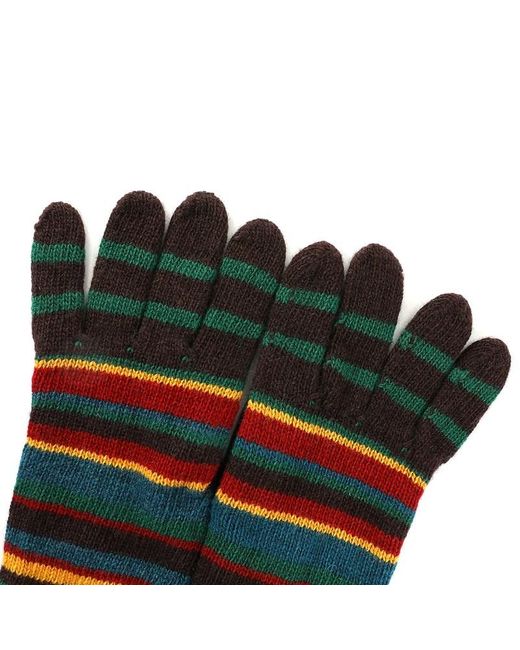 mens black knit gloves