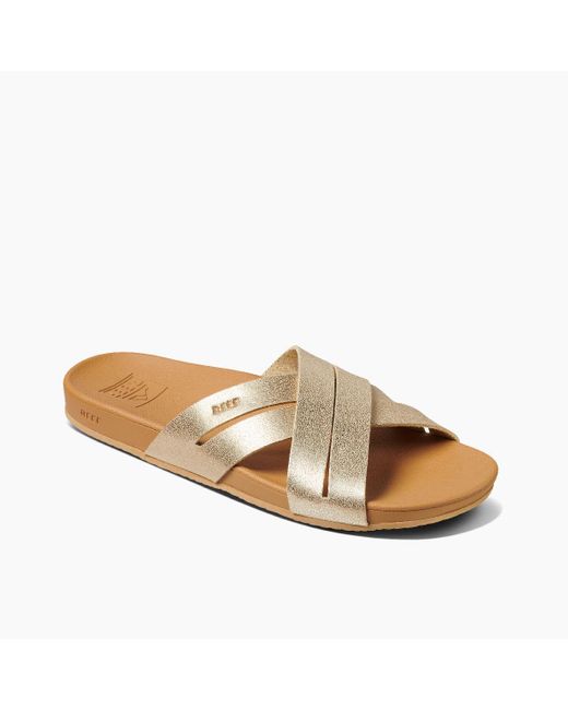 Reef Leather Cushion Spring Bloom in Champagne (Brown) - Lyst