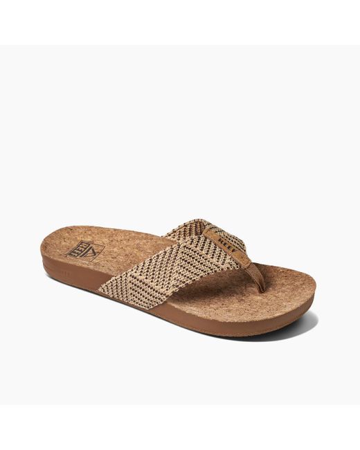 Reef Suede Cushion Strand in Chocolate (Brown) - Lyst