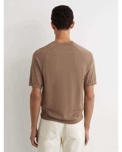 Reiss Natural Merino Wool Raglan-Sleeve T-Shirt for men