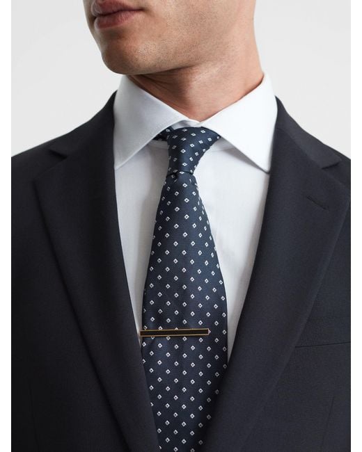 Reiss White Ardley - Gold Onyx Tie Bar, One for men