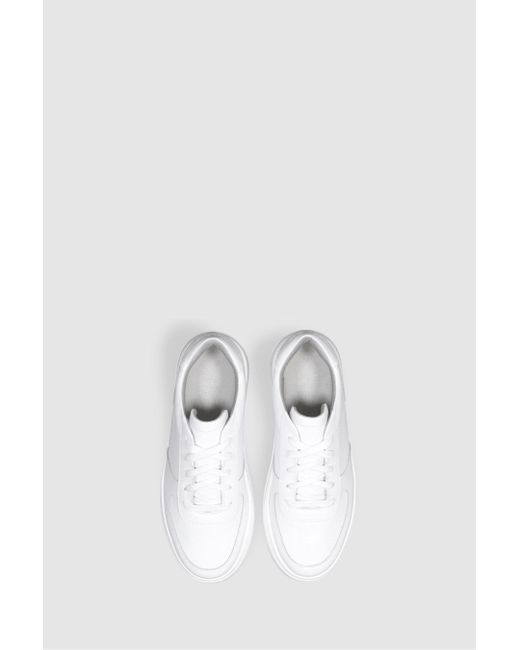 Unseen White Footwear Leather Trainers