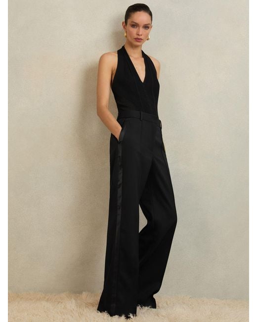 Reiss Natural Atelier Wide-Leg Tuxedo Trousers