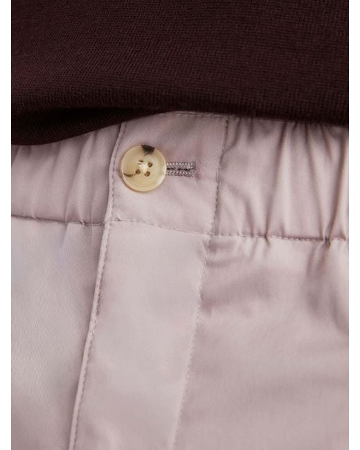 Reiss Pink Cotton-Blend Lightweight Tapered Trousers for men