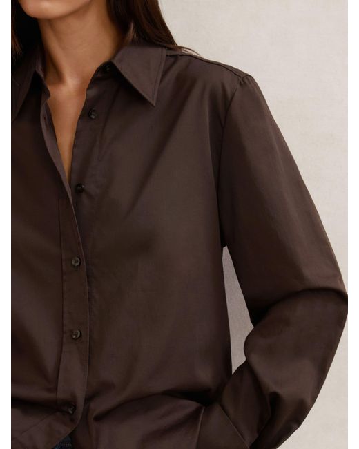 Reiss Multicolor Cotton-Sateen Folded-Cuff Shirt