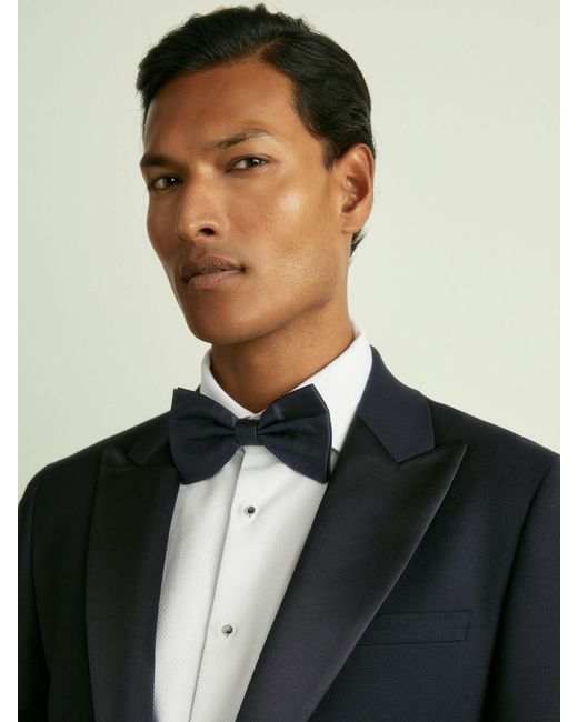 Reiss Blue Grosgrain Silk Bow Tie, Dark for men
