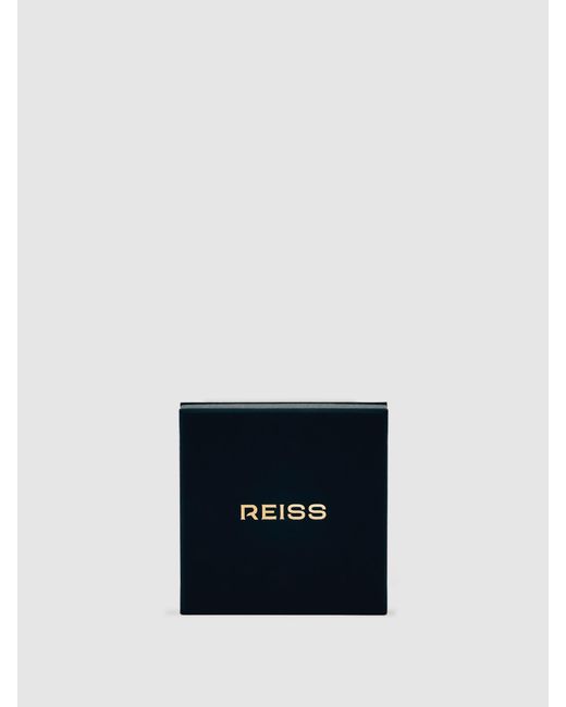 Reiss Metallic Brass Square Bracelet