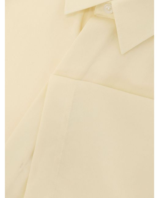 Reiss Natural Supra - Lemon Yellow Lyocell-linen Short-sleeve Shirt, M for men