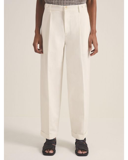 Reiss Natural Les 100 Ciels Wide Leg Trousers