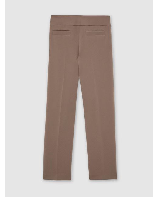 Reiss White Rosemary - Taupe Neutral Welt-pocket Tapered Trousers, Us 10 R