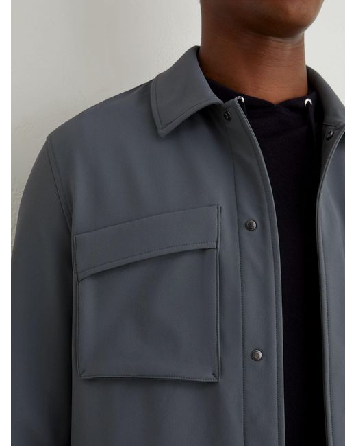 Reiss Gray Technical Twin-Pocket Overshirt for men