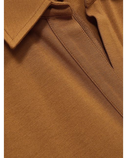 Reiss Natural Open-Collar Bodycon Dress