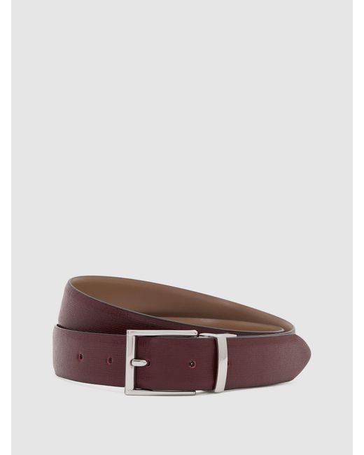 Reiss Brown Reversible Leather Belt for men