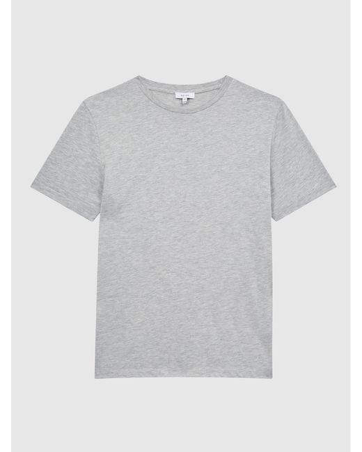 Reiss Gray Marl - Grey Marl Bless Marl Crew Neck T-shirt, Small for men