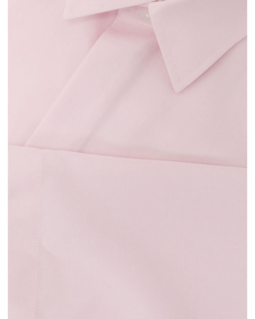Reiss Pink Lyocell-Linen Short-Sleeve Shirt for men