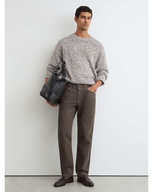 Reiss Gray Bishopsgate Straight-Leg Jeans for men