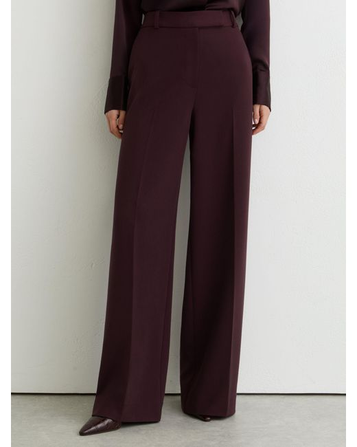 Reiss Blue Wide-Leg Suit Trousers