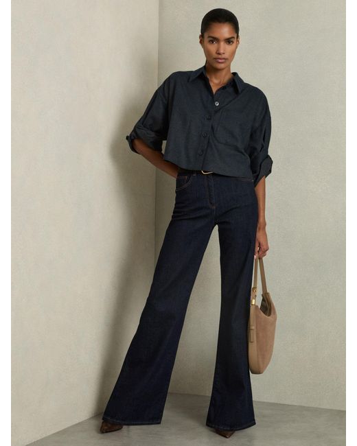 Reiss Black Lenny Shirt Plain