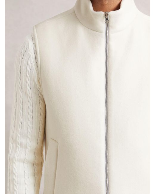 Reiss Natural Wool-Blend Funnel-Neck Gilet for men