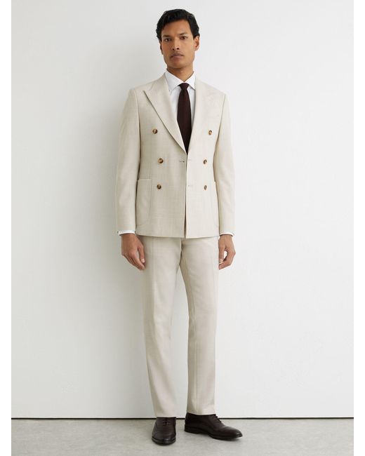 Reiss White Bishopsgate Regular Fit Cotton-Blend Stretch Shirt for men