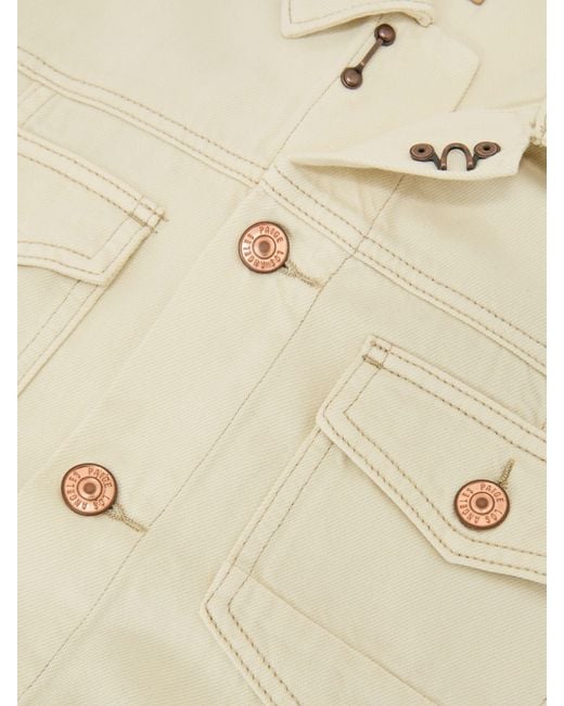 PAIGE Natural Neutral Button-through Denim Jacket for men