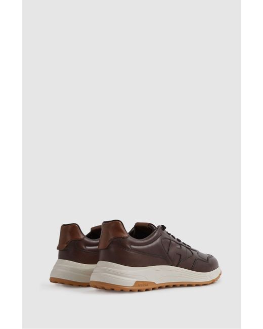 Hogan Brown Leather Chunky Trainers for men