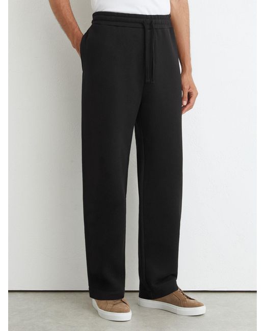 Reiss White Cotton Heavyweight Straight-Leg Joggers for men