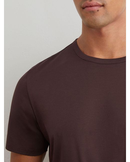 Reiss White Air-Water Cotton Tailored-Fit T-Shirt for men
