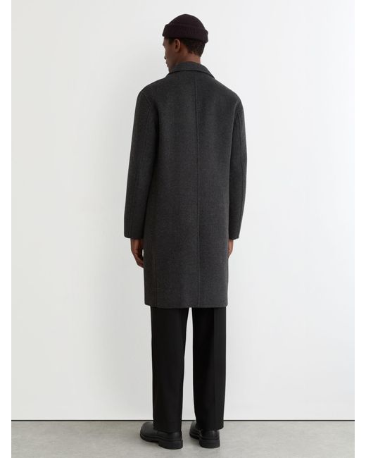 Reiss Gray Squire - Charcoal Grey Wool-blend Single-breasted Overcoat, M for men