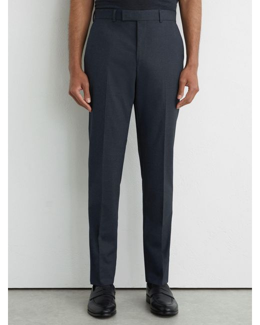 Reiss Blue Graduate Tailored-Fit Suit Trousers for men
