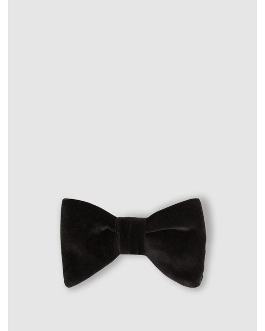 Reiss Black Velvet Bow Tie for men