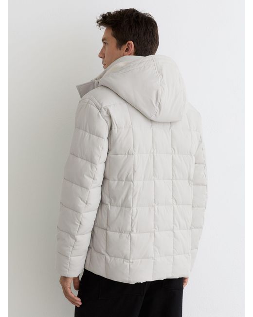 Reiss Natural Klause - Stone Fleece-lined Hooded Puffer Jacket, L for men