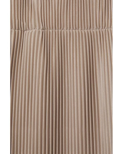 Reiss Natural Malin - Champagne Elasticated Plisse Trousers for men
