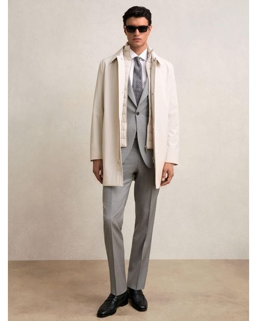 Reiss Natural Removable Gilet Hybrid Overcoat for men