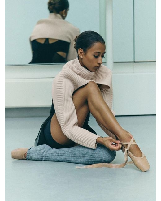 Reiss Women's Blue Rose - Blush Pink Royal Ballet Cropped Sweater, X-small (us 2)