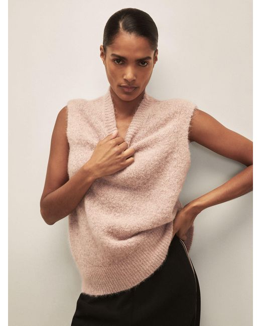 Reiss Brown Vara - Pink | Royal Ballet Knitted Vest, S (us 4-6)