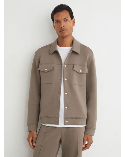 Reiss Multicolor Premium Interlock Twin-Pocket Overshirt for men