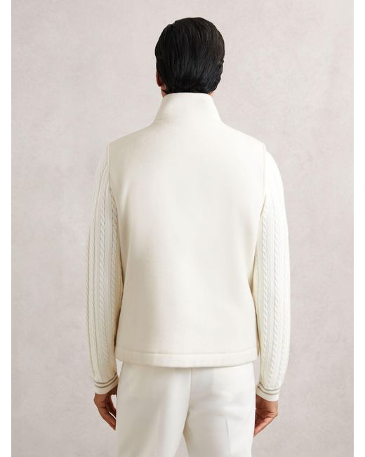 Reiss Natural Wool-Blend Funnel-Neck Gilet for men