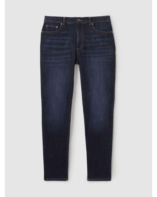 Reiss Picton - Indigo Blue Wash Washed-denim Slim-fit Jeans, 31w X 31l (uk 31 R) for men