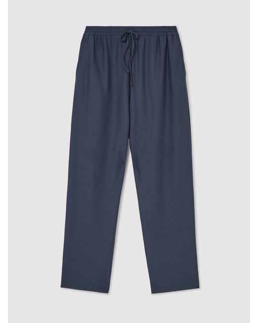 Reiss Blue Textured Drawstring Relaxed-Fit Trousers for men