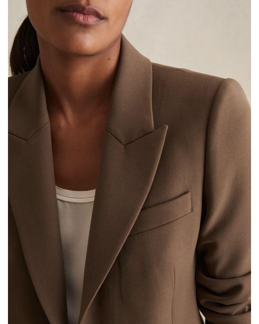 Reiss Natural Single Tailored Breasted Suit Blazer