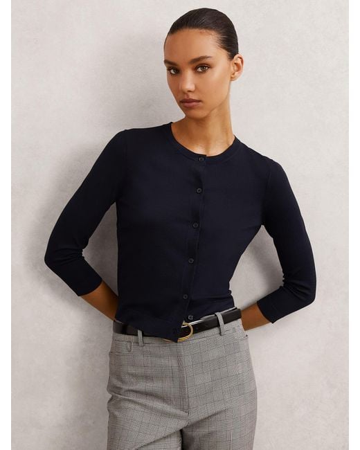 Reiss Blue Mara - Navy Cardigan, Small (us 4-6)