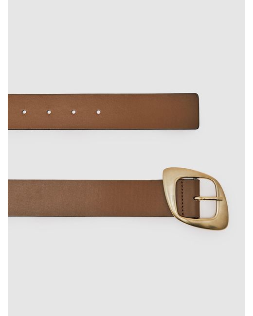 Reiss Gray Christa Belt Leather Plain