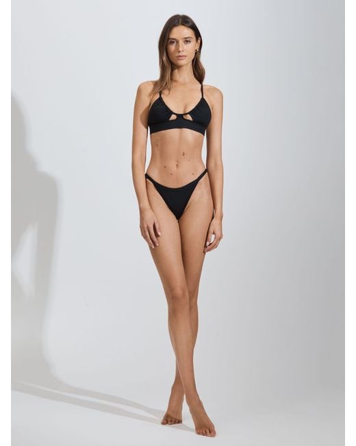 Bondi Born Black Adjustable Bikini Bottoms, - Resort & Holiday Wear