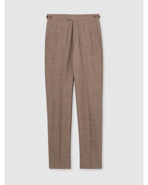 Reiss Natural Slim-Fit Textured Suit Trousers With Wool for men