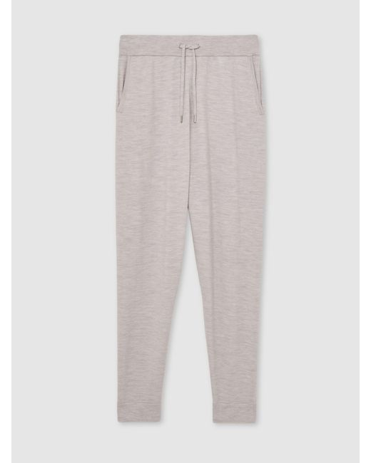 Reiss Natural Merino Wool-Blend Cuffed Joggers for men