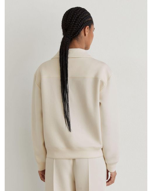 Reiss Natural Premium Interlock Collar Sweatshirt