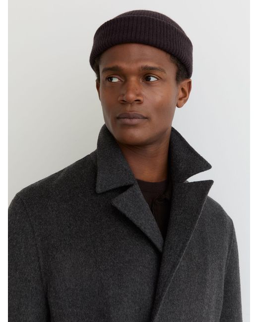 Reiss Gray Squire - Charcoal Grey Wool-blend Single-breasted Overcoat, M for men