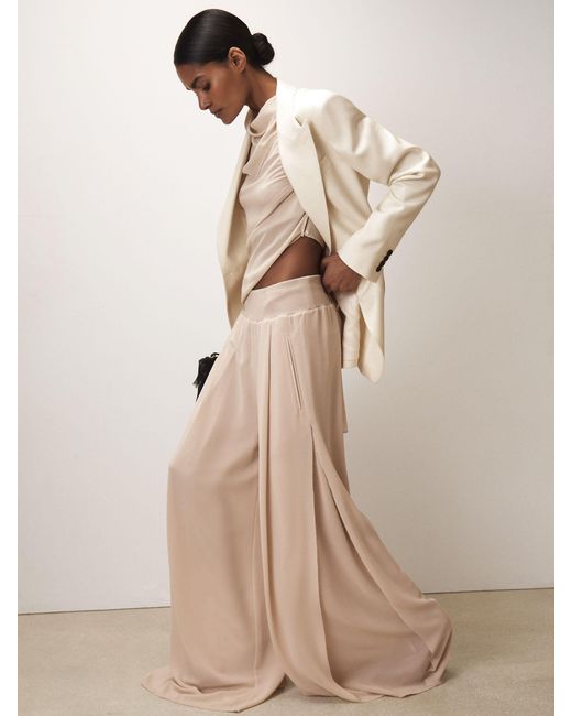 Reiss Gray Royal Ballet Chiffon Trousers