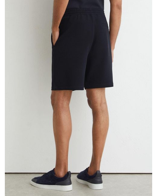 Reiss Blue Textured Drawstring Shorts for men